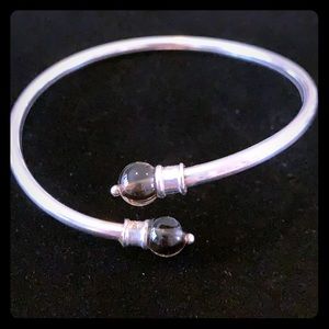 .925 Bypass Silver Bracelet w/ Semiprecious stones